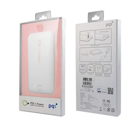 Внешний аккумулятор PQI I-POWER 3300 Бело-розовый