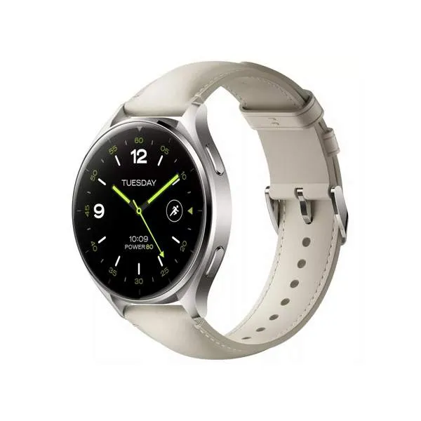 Смарт часы Xiaomi Watch 2 Titan Gray Case With White Leather Strap M2320W1 / BHR9306GL