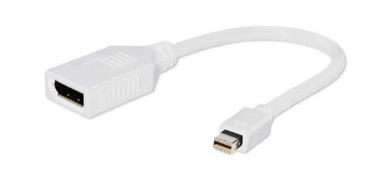 Конвертер MiniDP m - Displayport, Cablexpert A-mDPM-DPF-001-W, белый