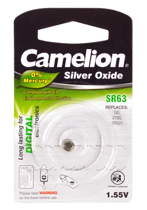 Батарейка CAMELION SR63-BP1(0%Hg)