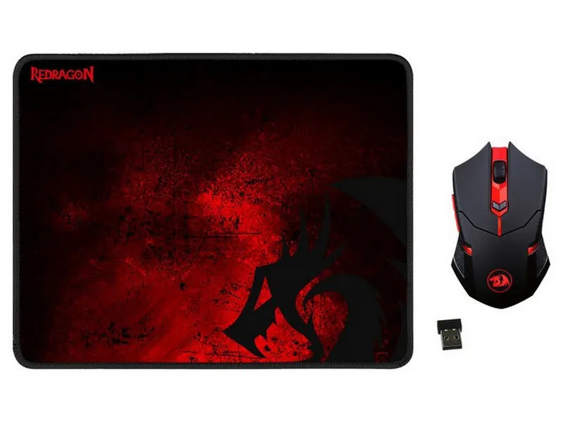 Компьютерная мышь+pad Redragon M601WL-BA Black