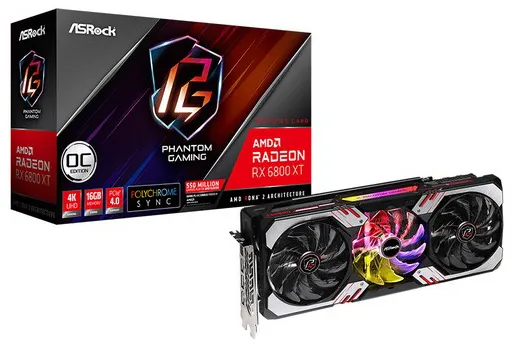 Видеокарта 16Gb ASRock Radeon RX6800XT PGD 16GO