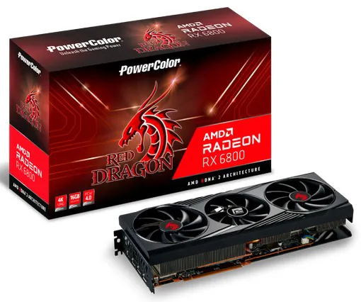 Видеокарта 16 GB PowerColor RX 6800 OC AXRX 6800 16GBD6-3DHR/OC