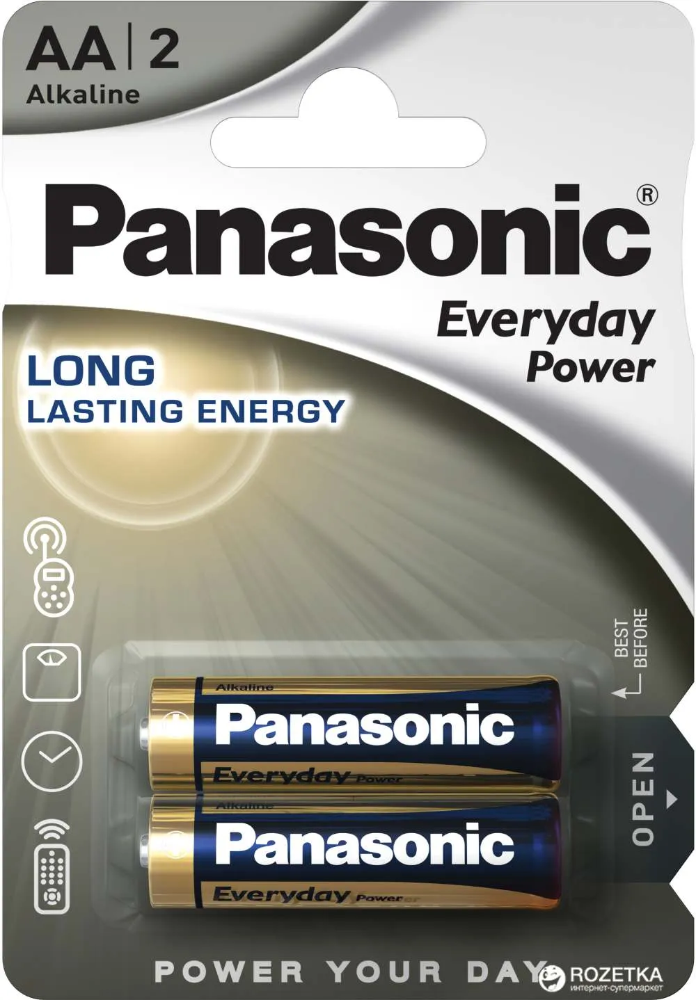 Батарейка щелочная PANASONIC Every Day Power AAA/2B