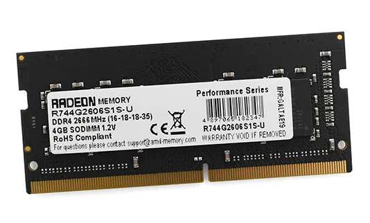 Оперативная память 4 GB AMD Radeon R7 Performance R744G2606S1S-U