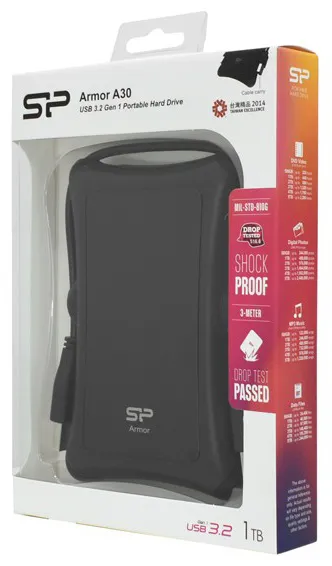 Внешний жесткий диск 1 TB Silicon Power A30 SP010TBPHDA30S3A Black