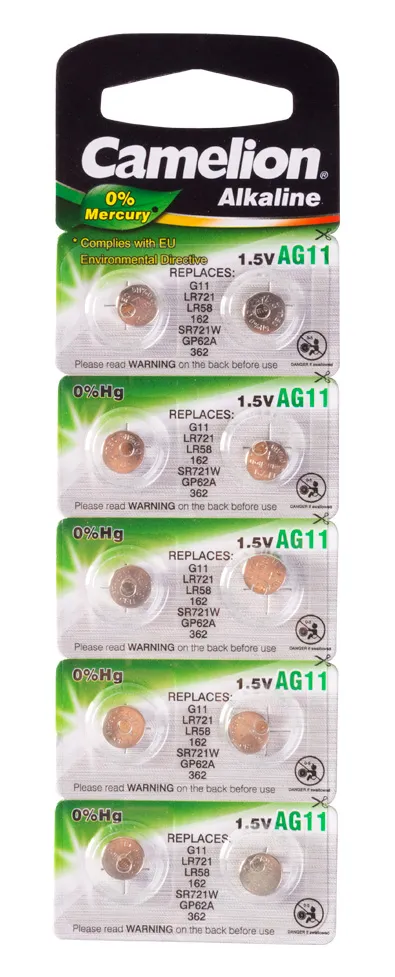 Батарейка CAMELION AG11-BP10(0%Hg)
