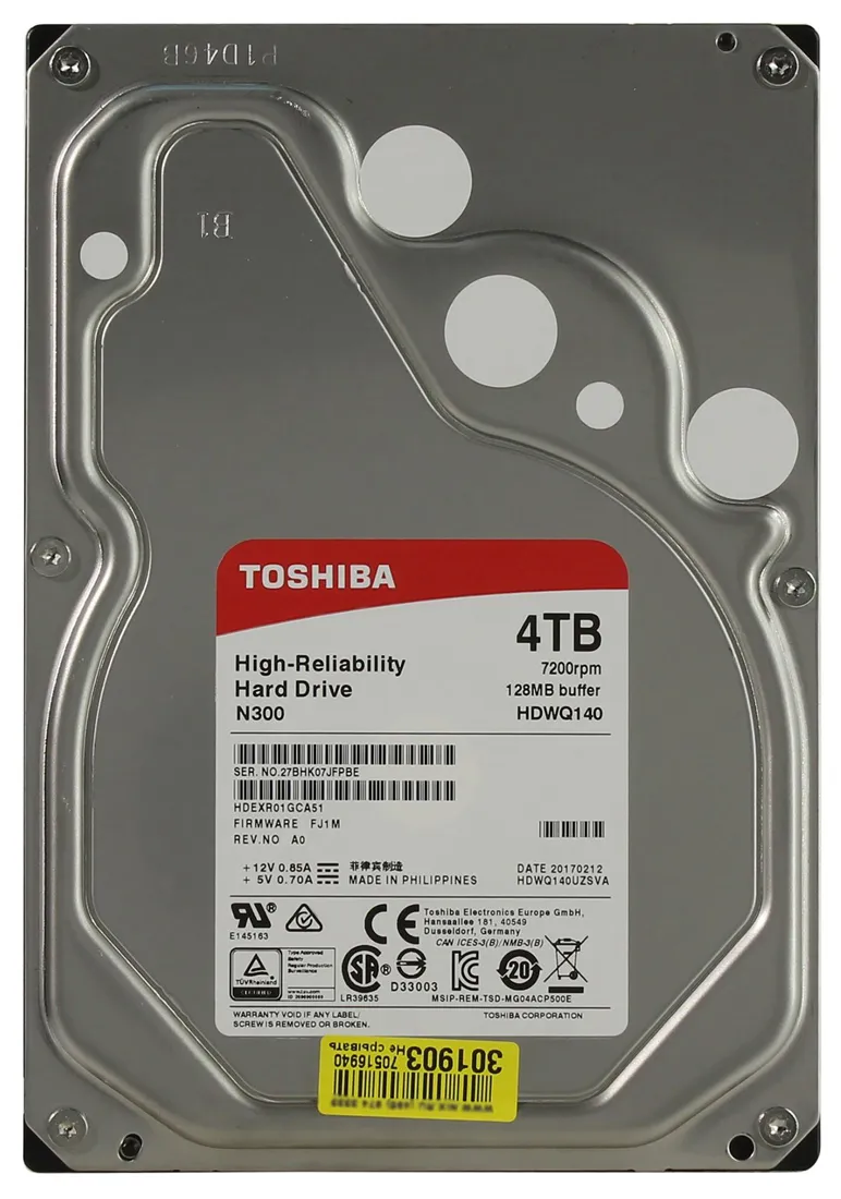Жесткий диск 4Tb Toshiba N300 HDWQ140UZSVA