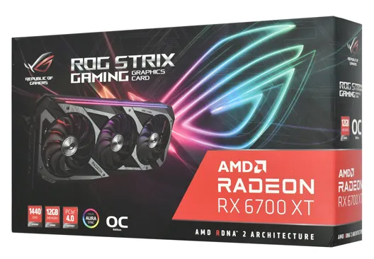 Видеокарта 12 GB Asus RX 6700 XT OC ROG-STRIX-RX6700XT-O12G-GAMING