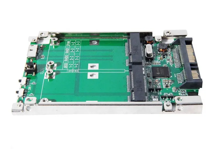 Переходник SSD mSATA x 2 -> SATA Espada R2021D