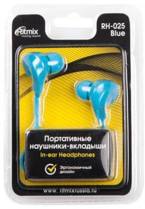 Наушники Ritmix RH-025 blue