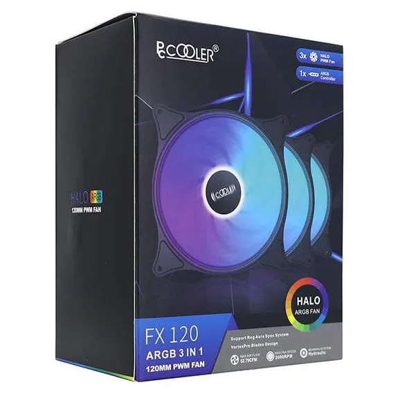 Комплект кулеров для корпуса PCCOOLER FX120 ARGB 3 IN 1