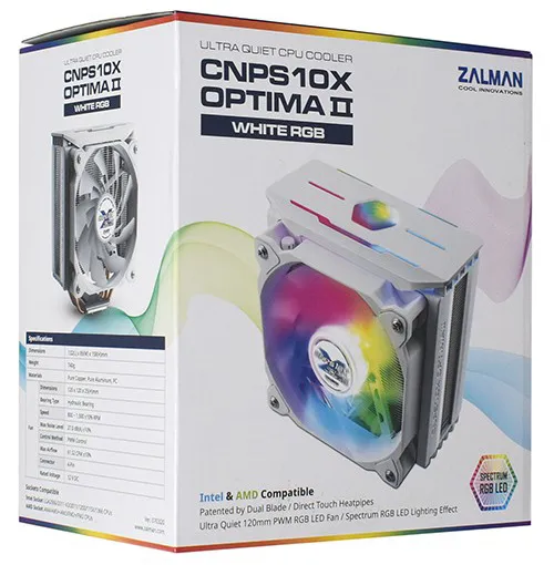 Кулер для процессора Zalman CNPS10X Optima II White RGB