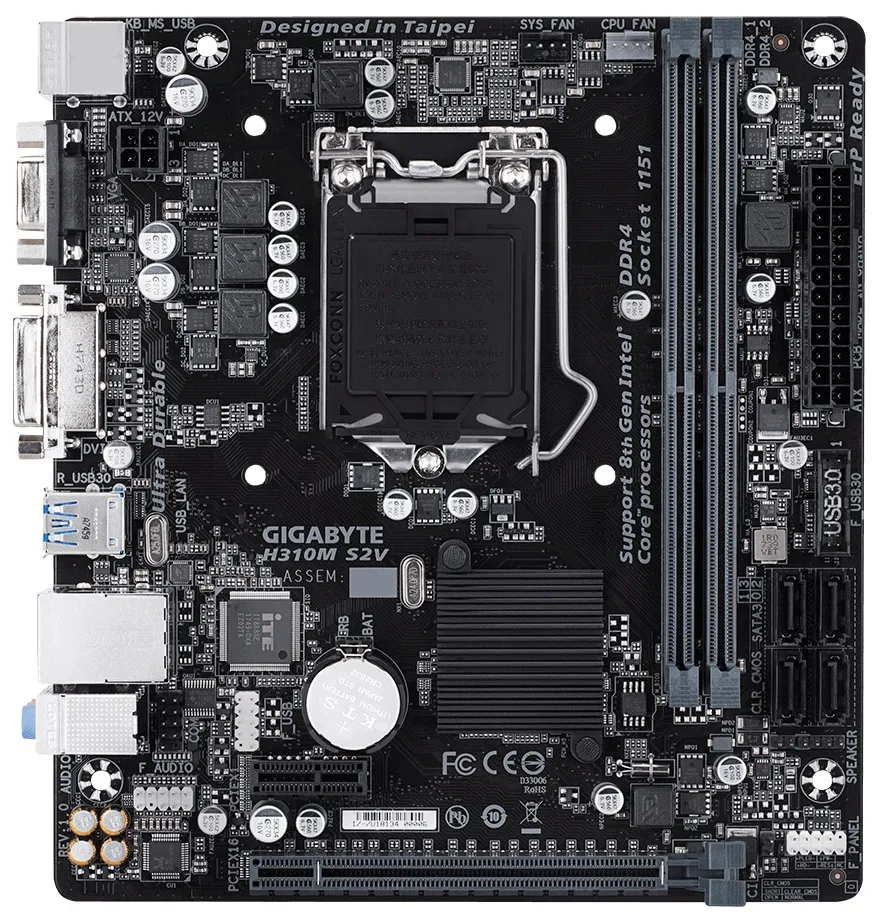Материнская плата GIGABYTE H310M S2V 1.0 GA310MS2V-00-G
