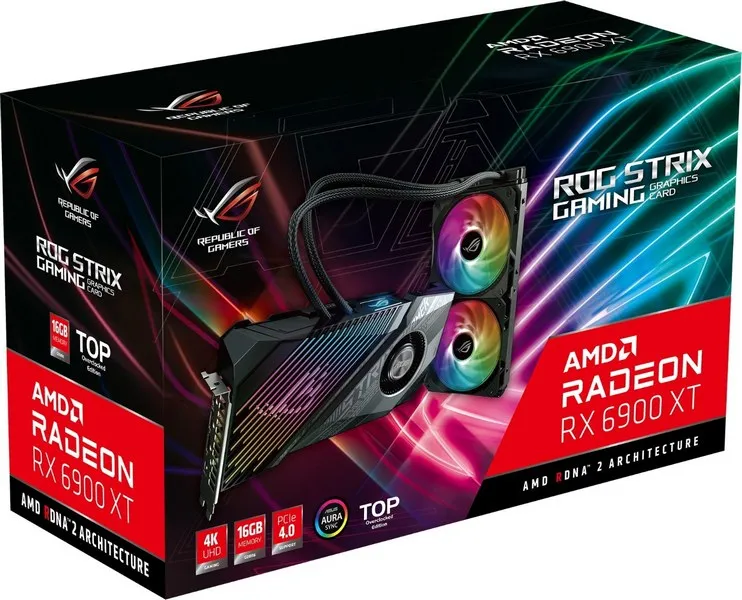 Видеокарта 16Gb ASUS ROG-STRIX-LC-RX6900XT-O16G-GAMING