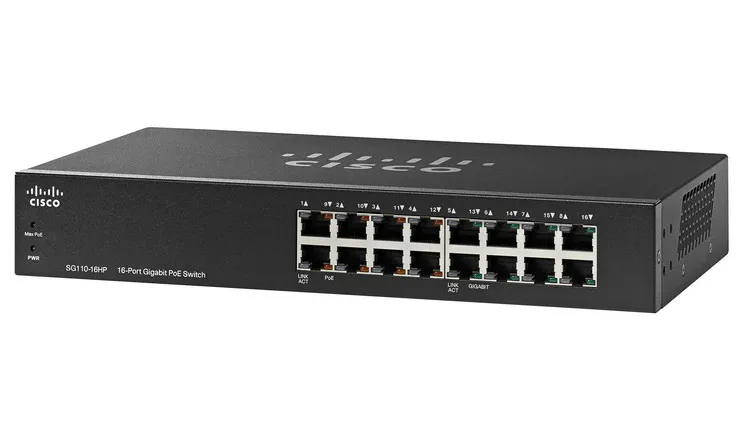 Коммутатор Cisco SG110-16HP-EU