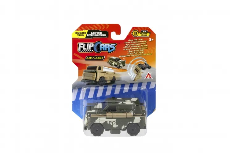 Машинка-трансформер Flip Cars 2 В 1 (Командный грузовик и Грузовик заправщик ВВС)