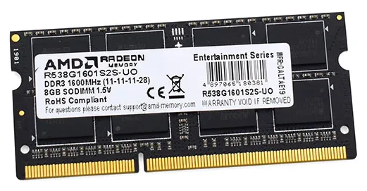 Оперативная память 8 GB AMD Radeon R5 Entertainment R538G1601S2S-UO