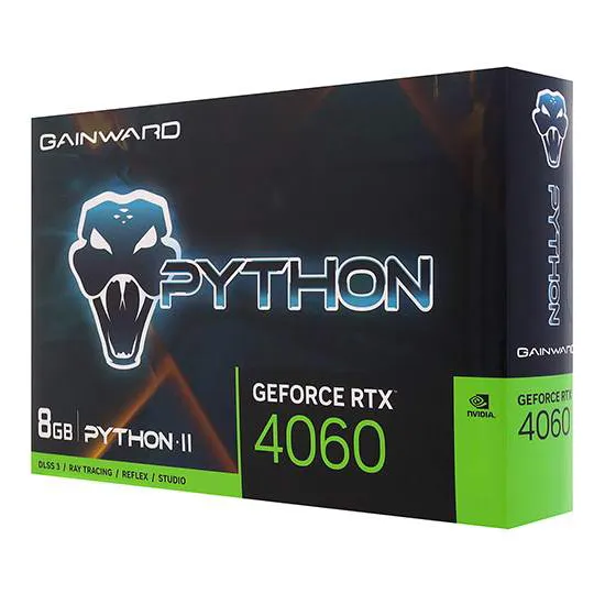 Видеокарта 8 GB Gainward RTX 4060 PYTHON II NE64060019P1-1070V