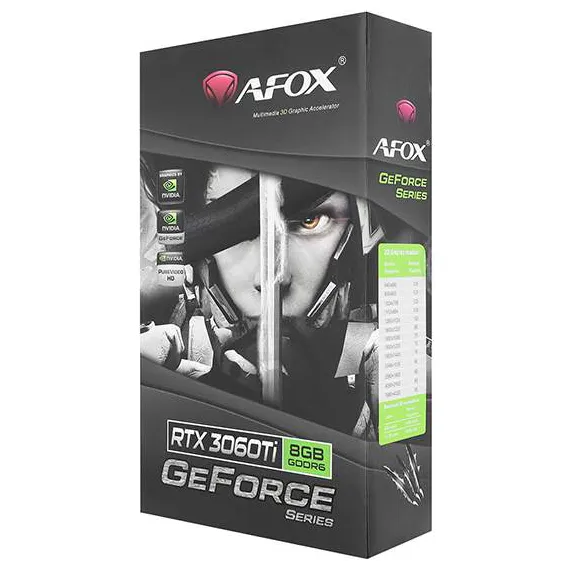 Видеокарта 8 GB Afox RTX 3060 Ti AF3060TI-8192D6H4