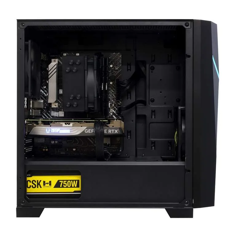 Core i5-12400F-2.5GHz/B660/RAM 32GB/SSD 1TB (M.2)/RTX4060Ti-8GB/no DVD/750W/