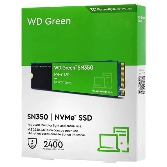 SSD накопитель 500 GB Western Digital Green SN350 WDS500G2G0C