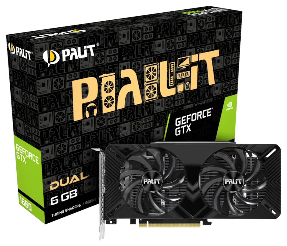 Видеокарта 6Gb PALIT GTX1660 DUAL NE51660018J9-1161A