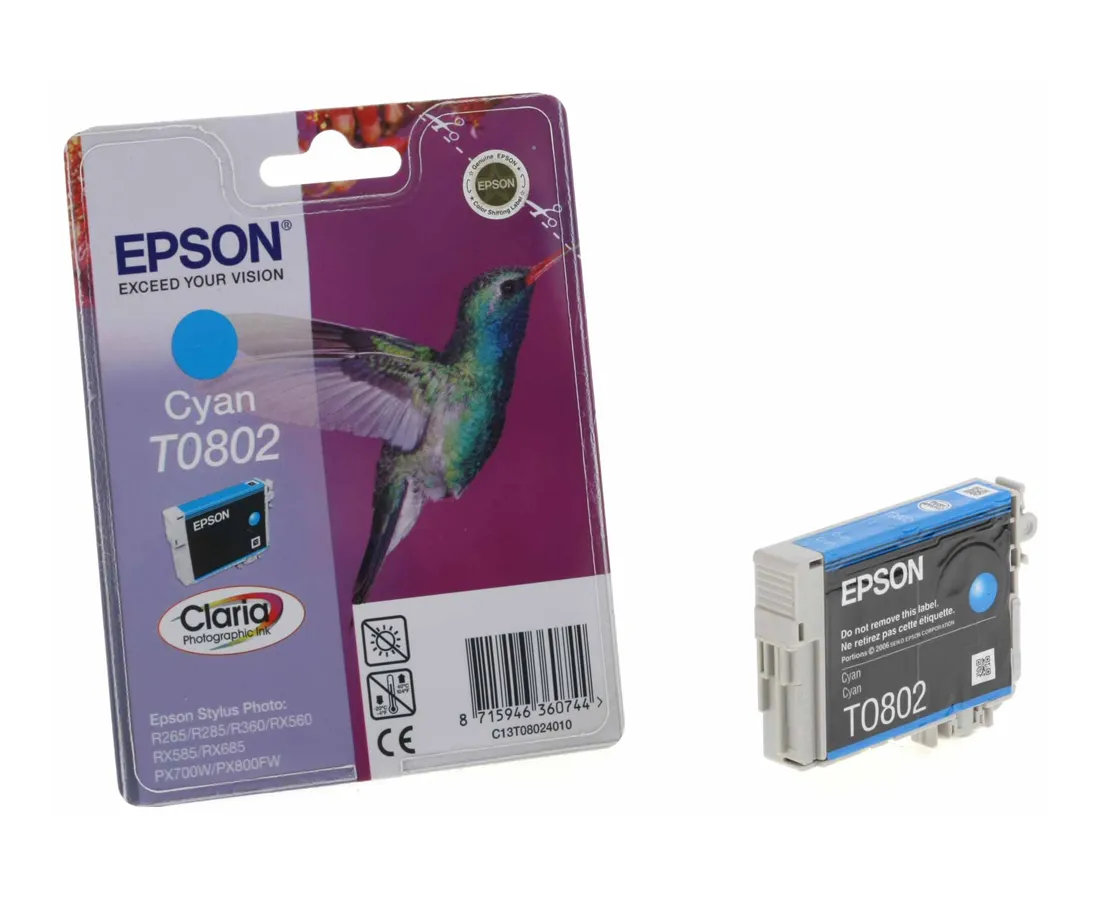 Картридж струйный Epson C13T08024011 Cyan
