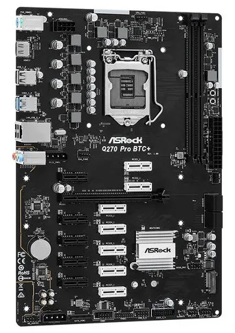 Материнская плата ASRock Q270 PRO BTC+