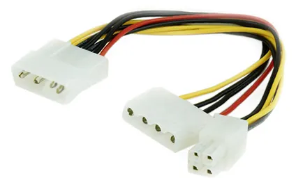 Кабель Molex 4 pin - Molex 4 pin + ATX 4 pin, Cablexpert CC-PSU-4