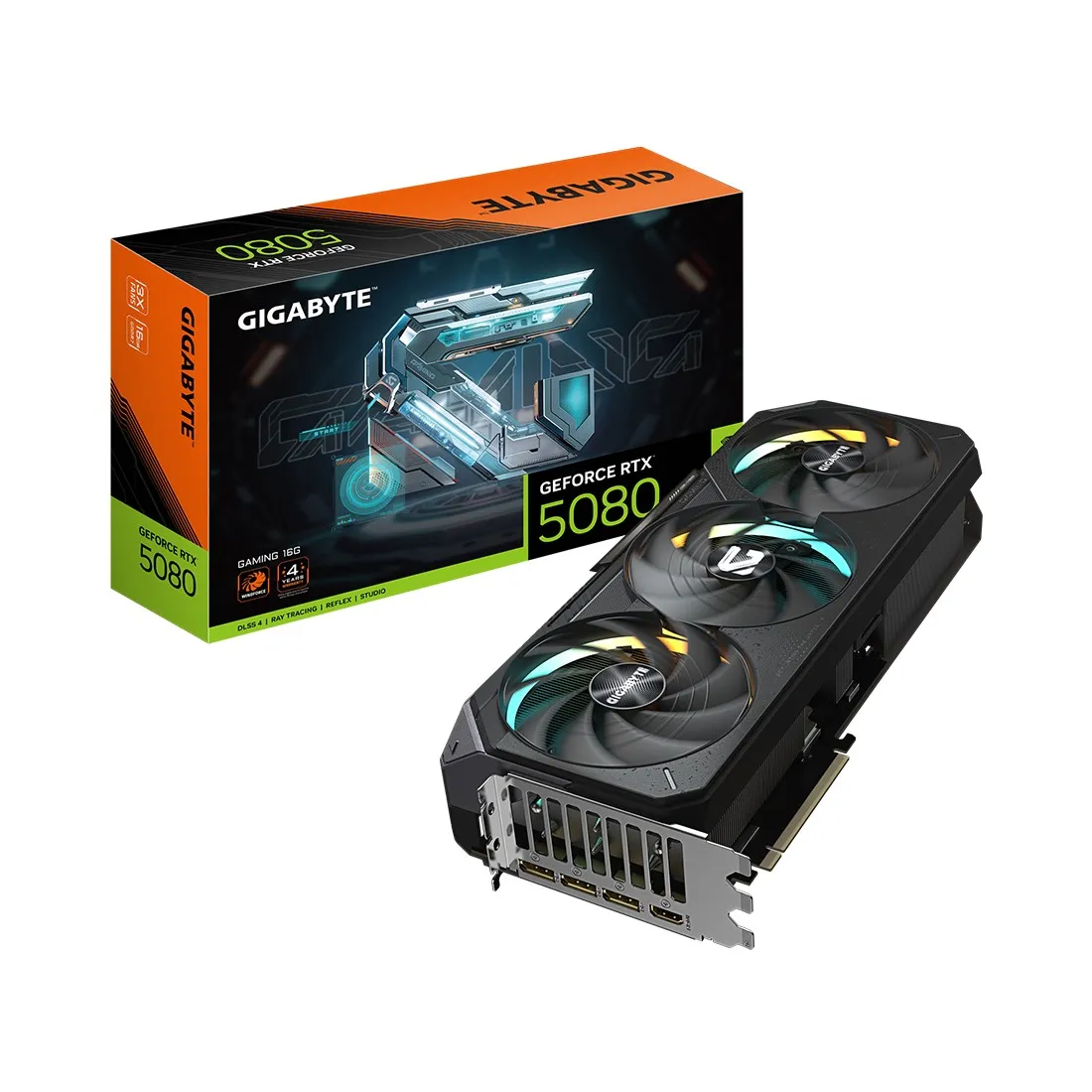Видеокарта GIGABYTE GeForce RTX 5080 GAMING 16G GV-N5080GAMING-16GD