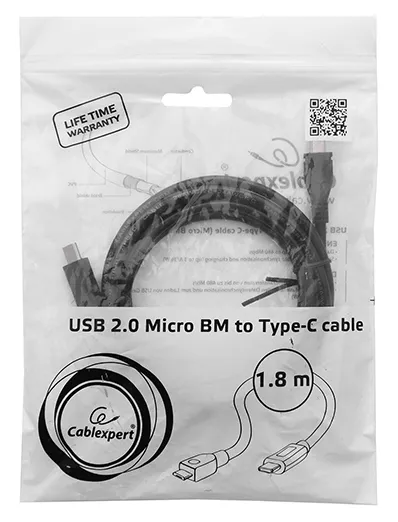 Кабель USB micro-C Cablexpert CCP-USB2-mBMCM-6