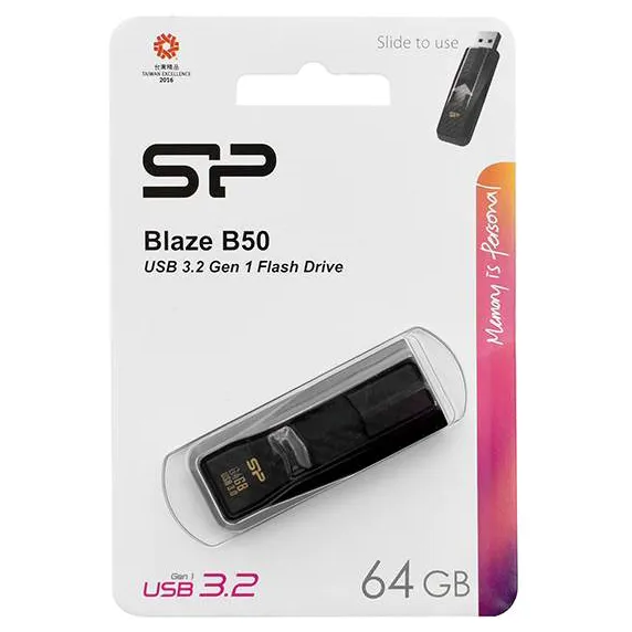 USB flash  64GB Silicon Power Blaze B50 SP064GBUF3B50V1K black