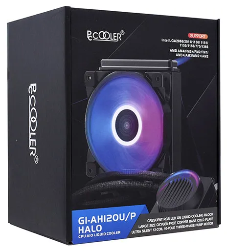 Водяное охлаждение PCCooler AH120P HALO FRGB