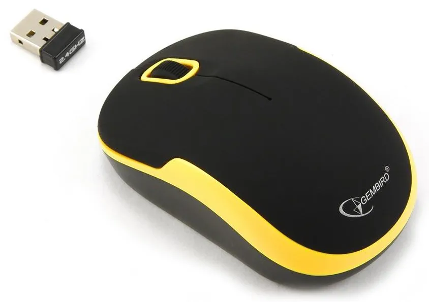 Компьютерная мышь Gembird MUSW-200BKY black-yellow