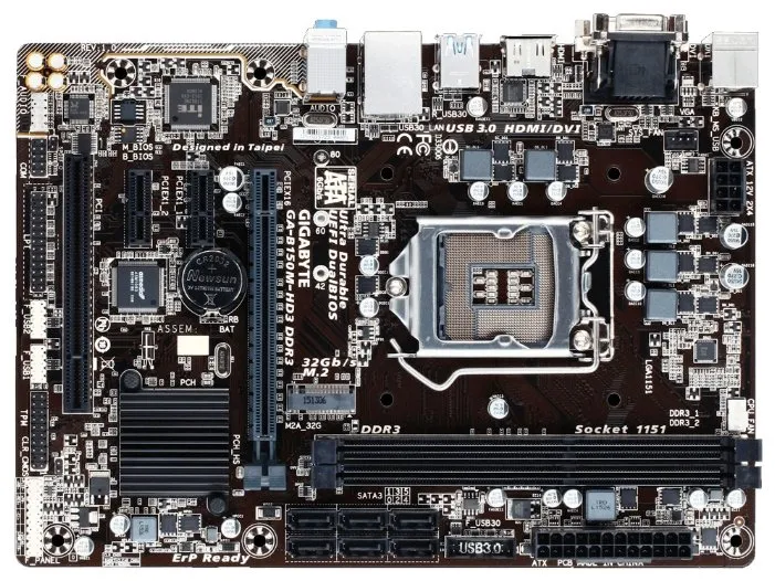 Материнская плата Gigabyte GA-B150M-HD3