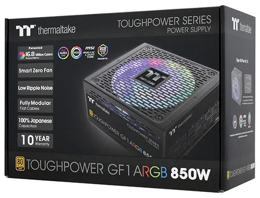 Блок питания Thermaltake Toughpower GF1 ARGB PS-TPD-0850F3FAGE-1