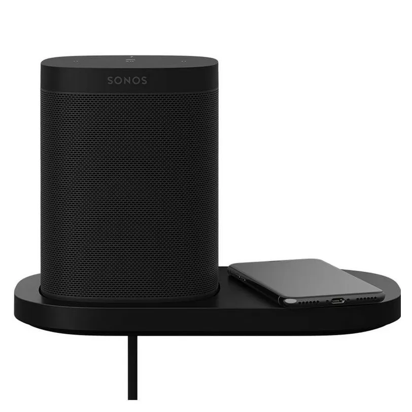 Портативная колонка Sonos One Black+Подставка для колонок Sonos Shelf For One (SL) Black
