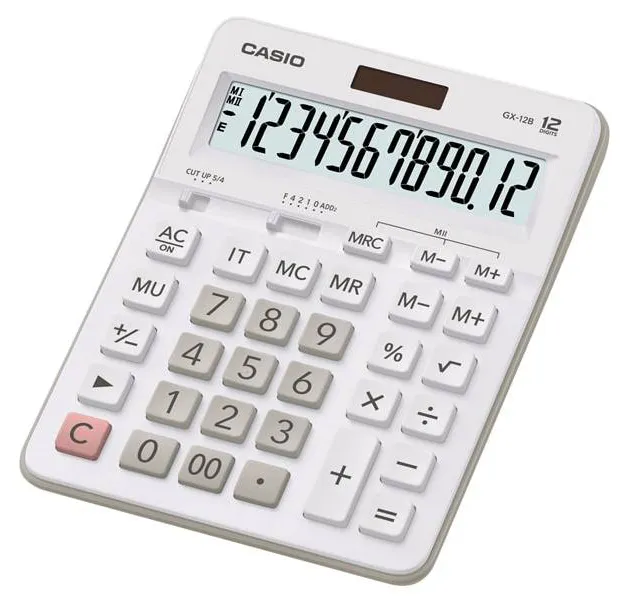 Калькулятор настольный CASIO GX-12B-WE-W-EC