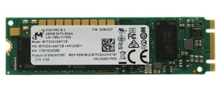 SSD накопитель 240GB Micron 5100PRO MTFDDAV240TCB-1AR1ZABYY