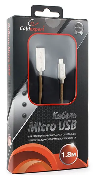 Кабель USB Type A-micro USB Cablexpert CC-P-mUSB02Gd-1.8M