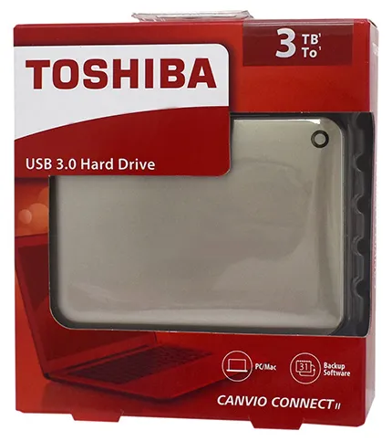 Внешний жесткий диск 3 TB Toshiba Canvio Connect II HDTC830EC3CA