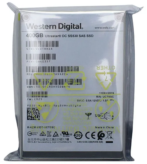 SSD накопитель 400 GB WD UltraStar DC SS530 WUSTR6440ASS204 (0B40357)