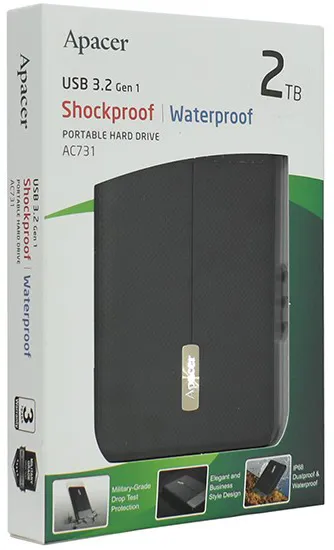 Внешний жесткий диск 2 TB Apacer AC731 AP2TBAC731B-1 Black