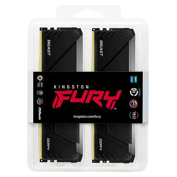 Оперативная память 32 GB kit Kingston Fury Beast RGB KF432C16BB2AK4/32