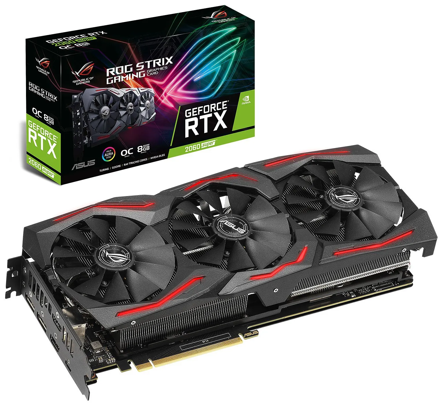Видеокарта 8Gb ASUS RTX 2060 SUPER OC ROG-STRIX-RTX2060S-O8G-GAMING