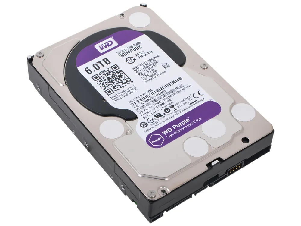 Жесткий диск 6000ГБ WD Purple WD60PURX