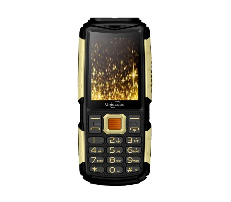 Мобильный телефон BQ-2430 Tank Power Чёрный+Золотой