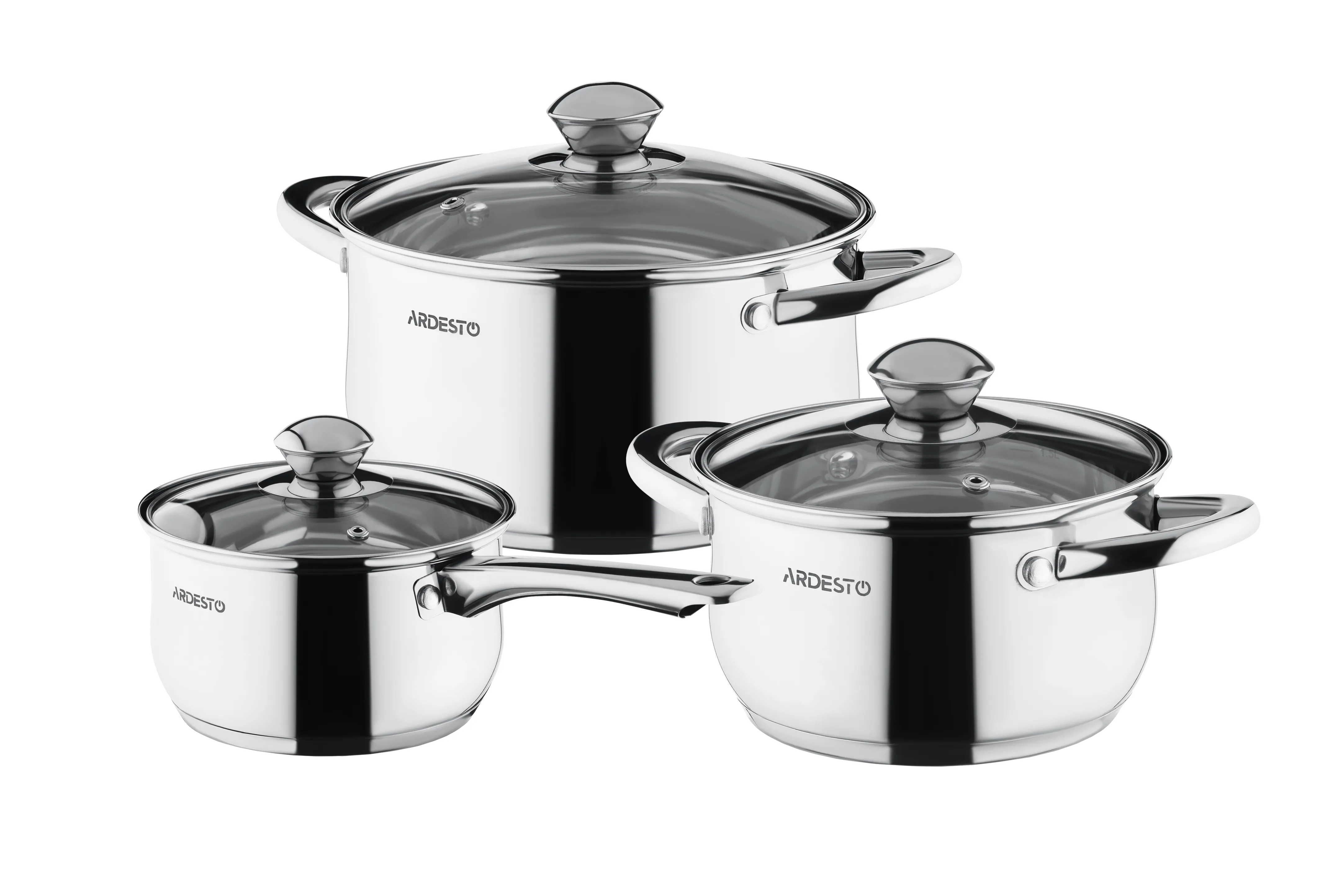 Набор посуды Ardesto Gemini Gourmet Varese, 6 пред.,  нержавеющая сталь AR1906PS