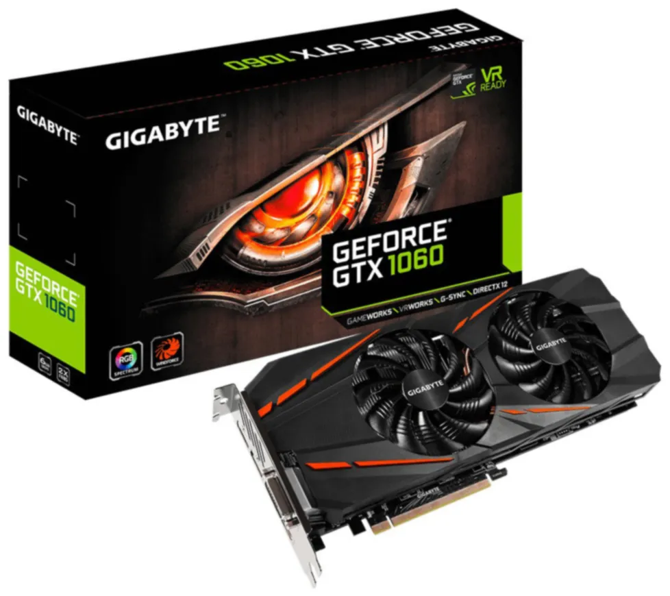 Видеокарта 6 Gb Gigabyte GTX 1060 GV-N1060D5-6GD